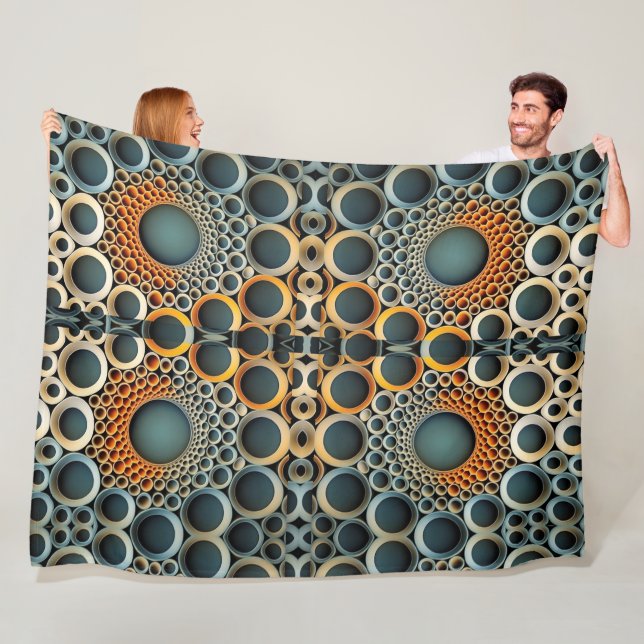 Abstract Circles Geometric Blanket (In Situ)