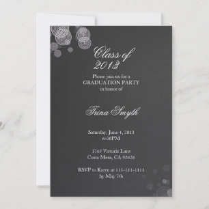 Abstract Circles Graduation Invitation