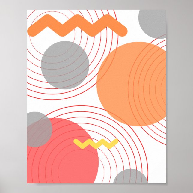 Abstract circles lines poster (Front)