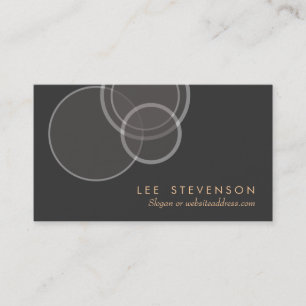 Abstract Circles Modern Profile Business Card