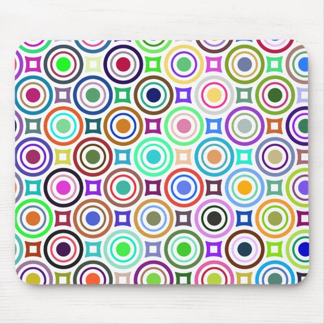 Abstract circles mouse pad (Front)