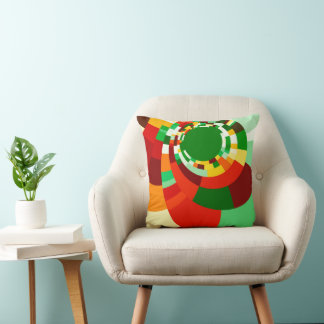 Abstract circles pattern cushion