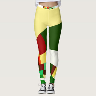 Abstract circles pattern leggings
