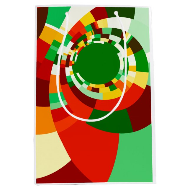 Abstract circles pattern medium gift bag (Front)