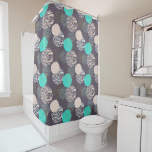 Abstract Circles Pattern shower curtain
