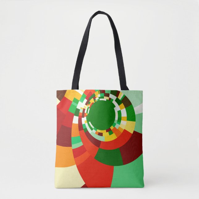 Abstract circles pattern tote bag (Front)