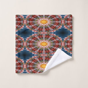 Abstract circles pattern wash cloth