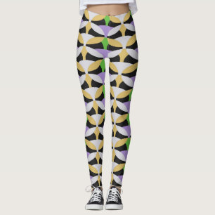 abstract circles print leggings