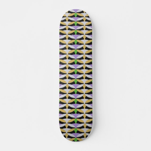 abstract circles print skateboard (Front)