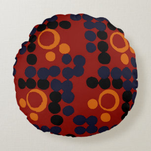Abstract Circles Round Cushion