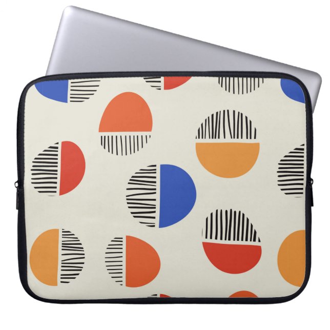 Abstract circles seamless pattern,background with  laptop sleeve (Front)