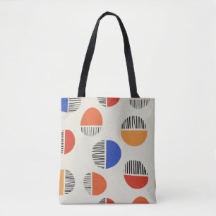Abstract circles seamless pattern,background with tote bag