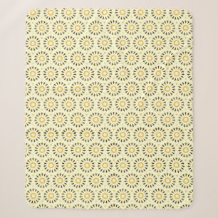Abstract Circles Sherpa Throw Blanket in Champagne