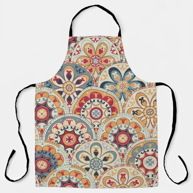 Abstract Circles: Trendy Coloured Wallpaper Apron (Front)