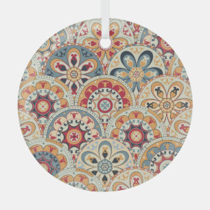 Abstract Circles: Trendy Coloured Wallpaper Glass Tree Decoration