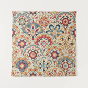 Abstract Circles: Trendy Coloured Wallpaper Tapestry