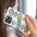 Abstract Circles Turquoise Orange Mid Century Case-Mate iPhone 14 Case<br><div class="desc">Stand out from the crowd with this cool retro geometric design phone case. With its colourful lopsided circles in turquoise,  orange,  avocado green,  blue,  tan,  and gold,  it's sure to look and feel great in your hand!</div>