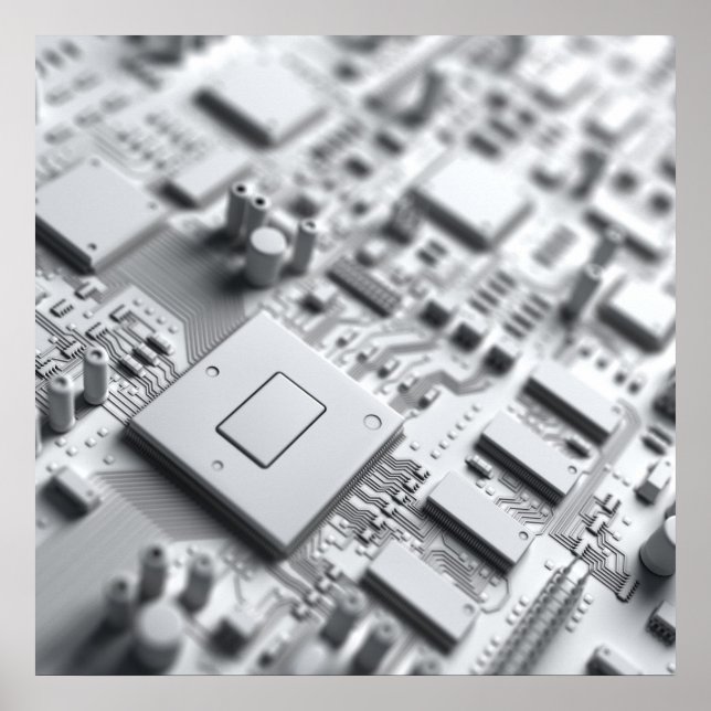 Abstract Circuit Board Poster (Front)