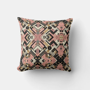 Abstract Circuit Board - Retro Mid Century Modern Cushion