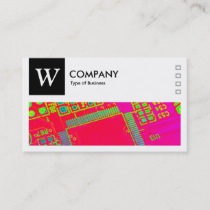 Abstract Circuitry  - Logo and Panel v2 - Black Business Card