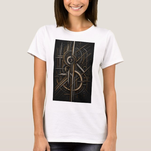Abstract Circular Flow 3D Micro Mosaic  T-Shirt (Front)