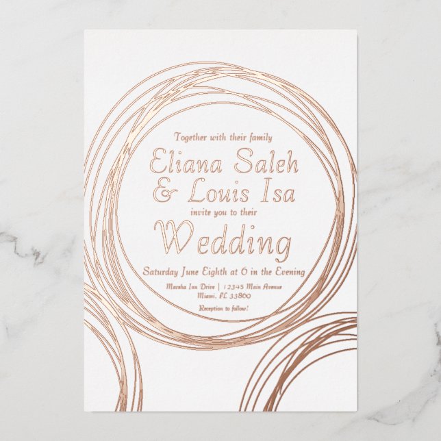 Abstract Circular Gold Wedding Pressed  (Front)