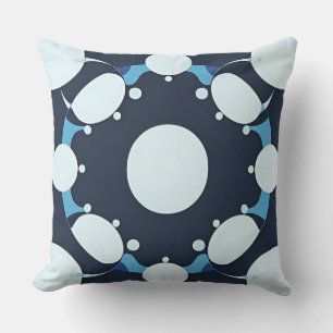 Abstract Circular Pattern with Geometric Elements Cushion