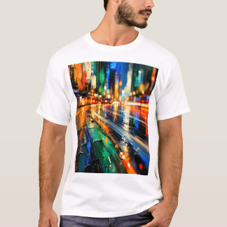 Abstract City Night T-Shirt