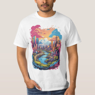 Abstract City Scene T-Shirt