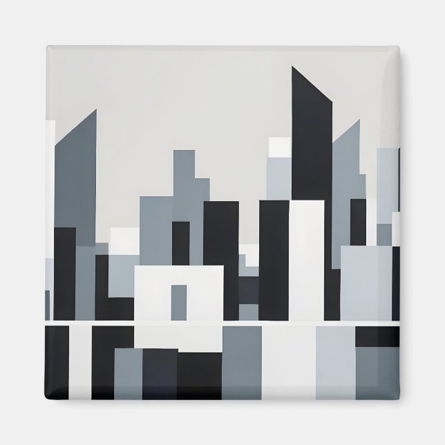 Abstract Cityscape Modern Architecture Background  Magnet (Front)