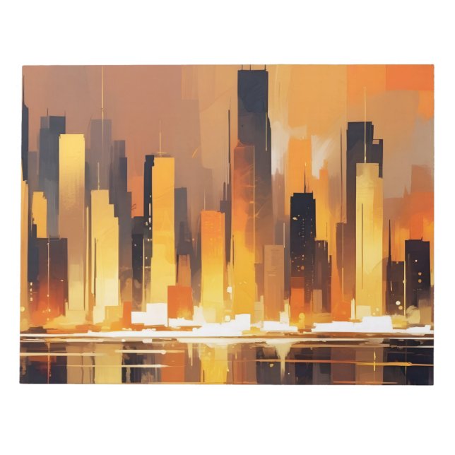Abstract Cityscape Modern Architecture Background  Notepad (Front)
