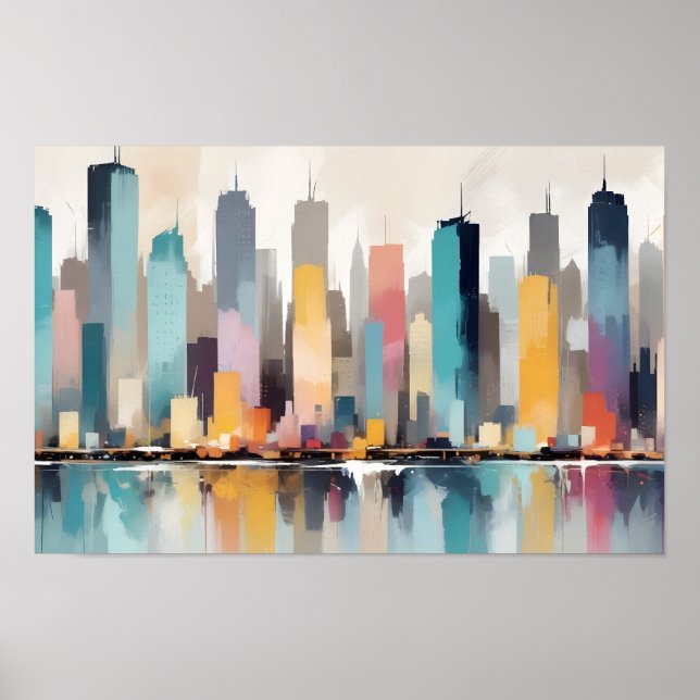 Abstract Cityscape Modern Architecture Background  Poster (Front)
