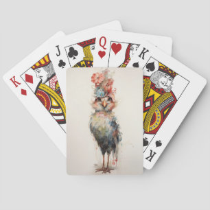 Abstract Classy Chick Playing Cards