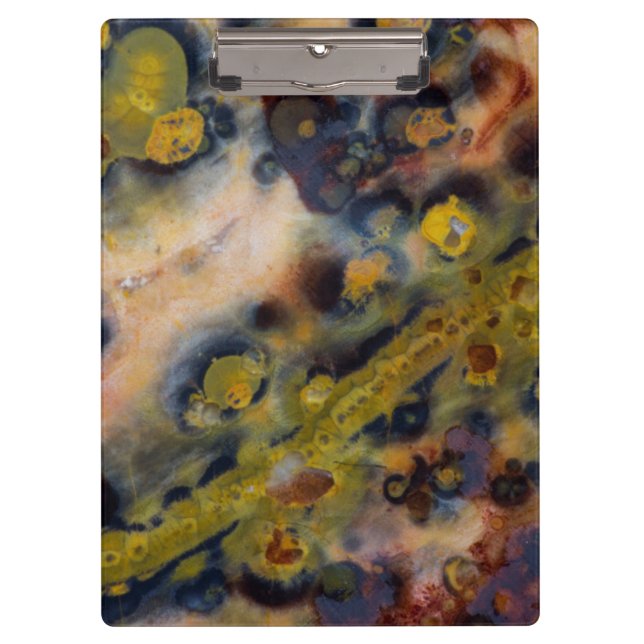 Abstract close up of Ocean Jasper Clipboard (Front)
