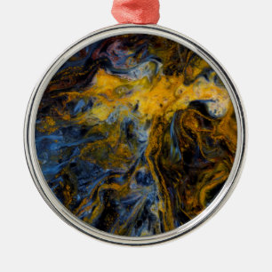 Abstract close up of Pietersite Metal Ornament