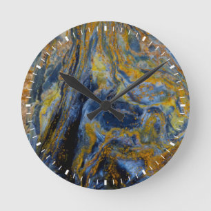 Abstract Close up of Pietersite Round Clock
