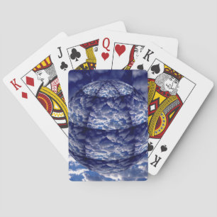 Abstract cloud 3D sphere Playing Cards