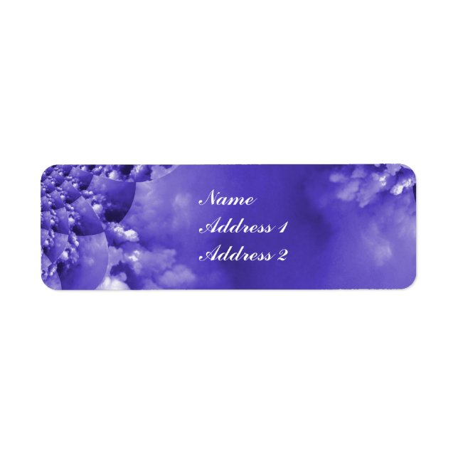 Abstract Cloud Label Return Address Label (Front)
