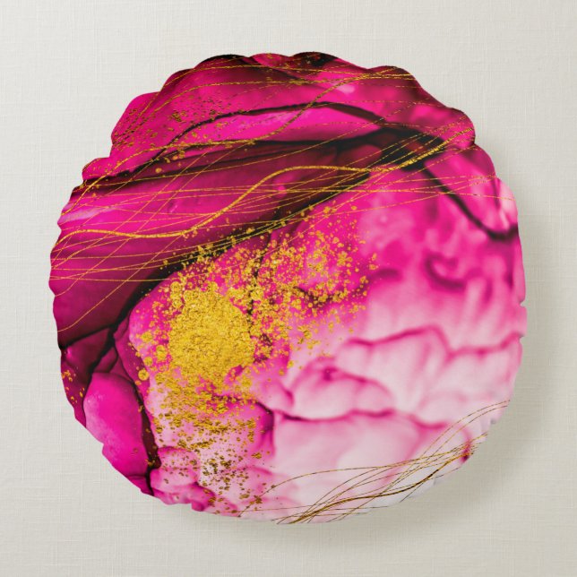 Abstract clouds-ART. Transparent creativity. Maste Round Cushion (Front)