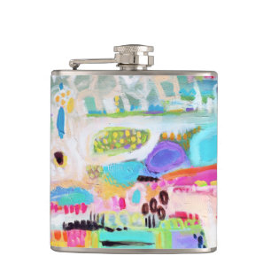 Abstract Clouds Hip Flask