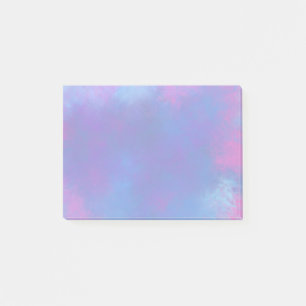 Abstract Clouds in Pink Purple and Blue Post-it Notes