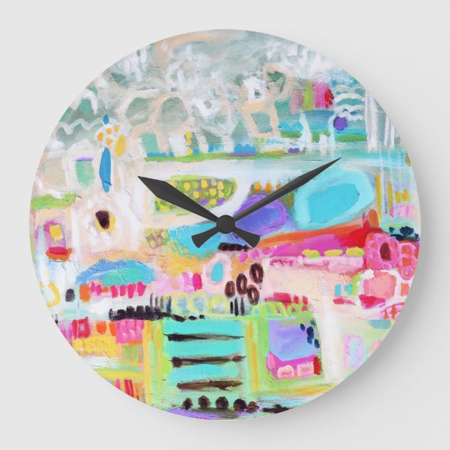 Abstract Clouds Large Clock (Front)