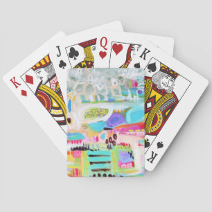Abstract Clouds Playing Cards