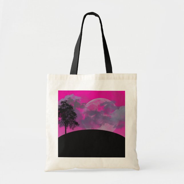 Abstract Cloudy Moon Tote Bag (Front)