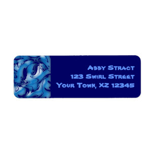 Abstract Cloudy Swirl Return Address Label