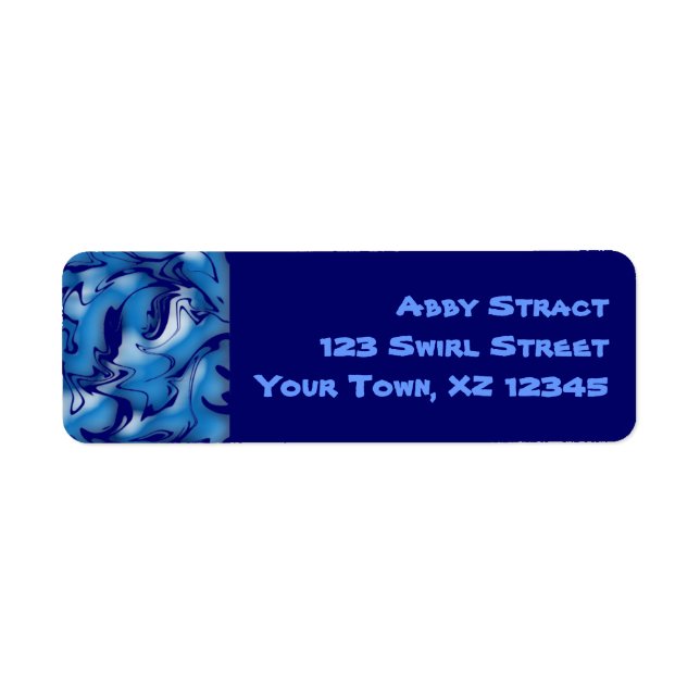 Abstract Cloudy Swirl Return Address Label (Front)