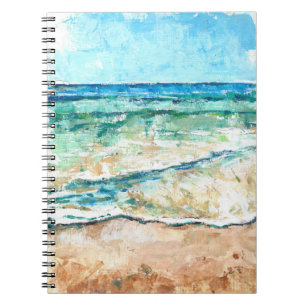 Abstract Coastal Beach Painted Artwork Notebook