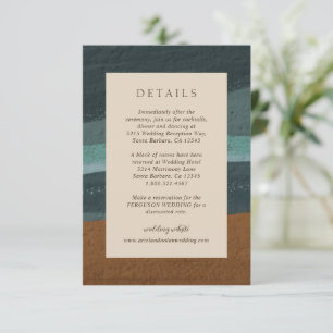 Abstract Coastal Chic Modern Wedding Enclosure Card