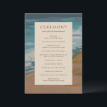 Abstract Coastal Chic Modern Wedding Program<br><div class="desc">Modern wedding program featuring your details over an abstract coastal background.</div>