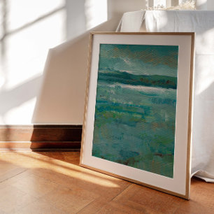  Abstract Coastal Ocean Painting Art Print